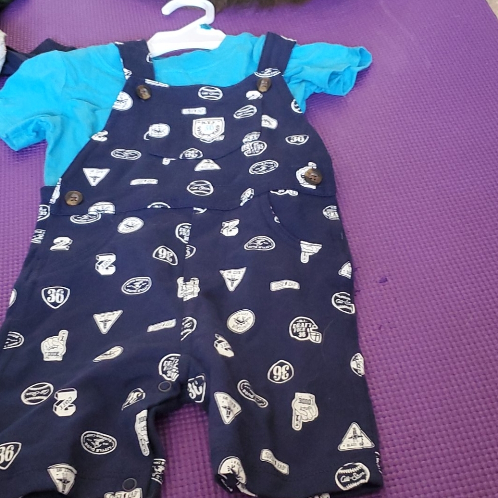 Baby set overalls and shirt